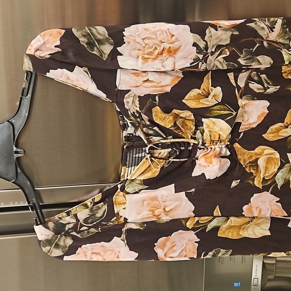 💕FAVORITE DAUGHTER💕 Long Sleeve Vibeyard Dress ~ Buganvilias Floral Print NWT - Picture 3 of 10